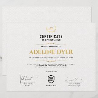Certifikat | Mall för Modern Business Logotyp Awar