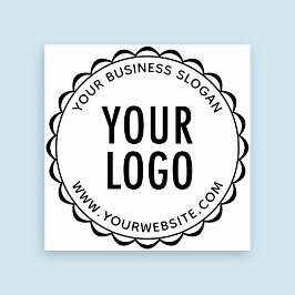 Certifikat Sigill Logotyp Gummistämpel Rund Scallo Stämpel