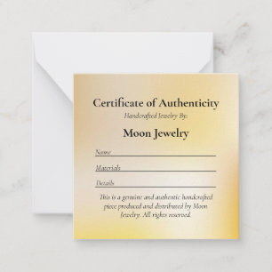 Certifikatets äkthet för judiskt övertonat i Guld Anteckningskort