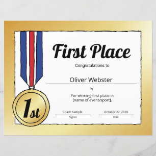 Certifikatintyg för första Ställe