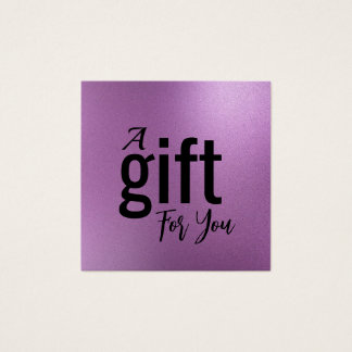 Certifikatkort för elegant Beauty Salon Gift - enk Fyrkantigt Visitkort