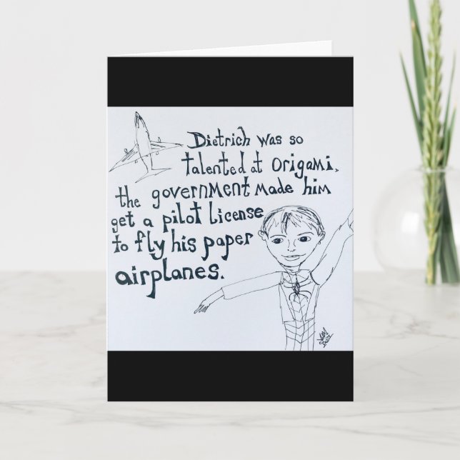 Certifikatkort för Papprare originalflygplan Kort (Framsida)