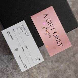 Certifikatkort från Esthetician Ro Guld Julkort