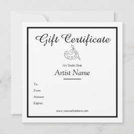 Certifikatmall för Kraft PaperArtist Studio Gift-c Kort