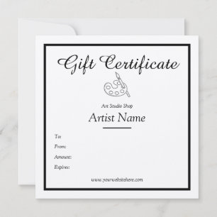 Certifikatmall för Kraft PaperArtist Studio Gift-c Kort