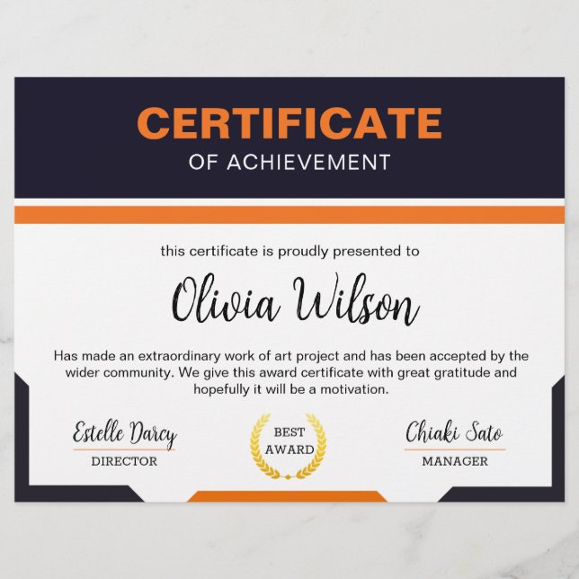 Certifikatmall Reklamblad (Framsidan)