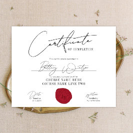 Certifikatutfärdarens Elegant Diploma Red Vax Seal