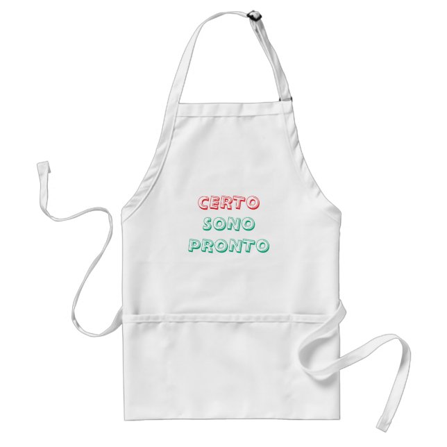 certo sono pronto italian Apron Förkläde (Framsidan)