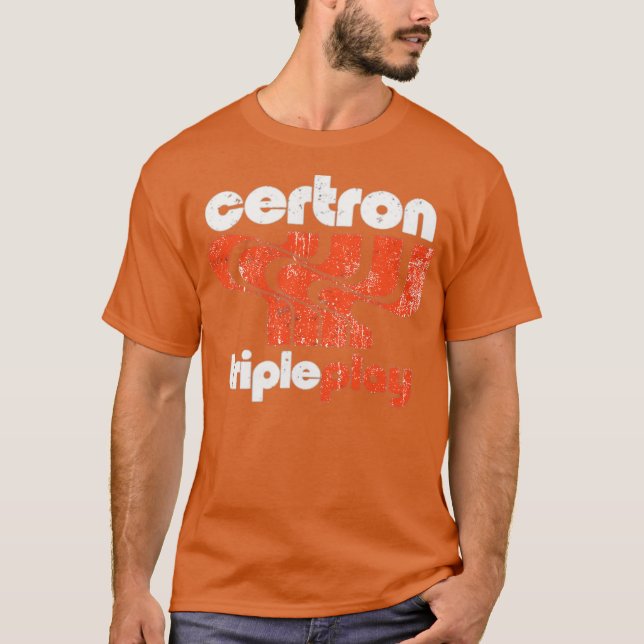 Certron Cassette Tape T-Shirt - Retro 80-talskasse (Framsida)