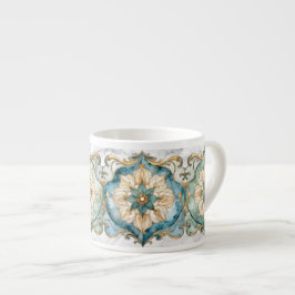 Cerulean Bloom Tapestry Espressokopp