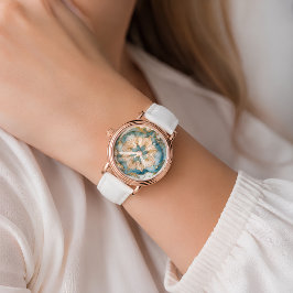 Cerulean Bloom Tapestry Urklocka Armbandsur