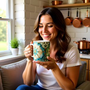 Cerulean Bloom Tapet Specialitet 20oz Kaffemugg Jumbo Mugg