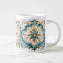 Cerulean Bloom Tapetstor Kaffe Mugg