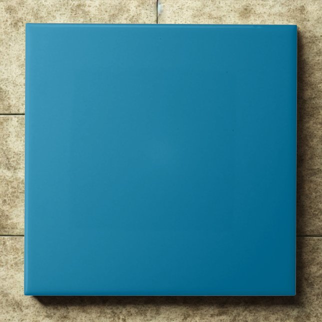 Cerulean Blue Bright Modern Accent Kakelplatta (Skapare uppladdad)