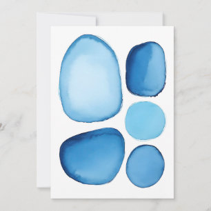 Cerulean Blue Eessence Abstrakt Inbjudningar