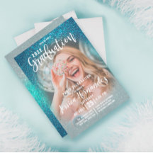 Cerulean Blue Triple Glitter Photo Studenten