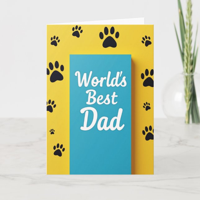Cerulean Fathers Day Konstkort Kort (Framsida)