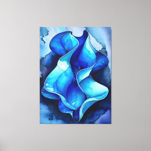 Cerulean Flow-Abstrakt Canvastryck