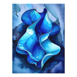 Cerulean Flow-Abstrakt Fototryck