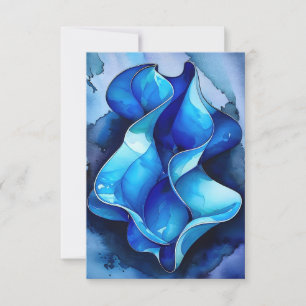 Cerulean Flow-Abstrakt Tack Kort