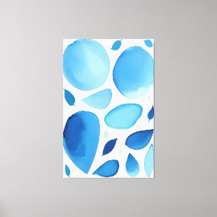Cerulean Geometric Dream Abstrakt Canvastryck