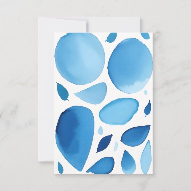 Cerulean geometrisk dröm abstrakt tack kort (Framsida)