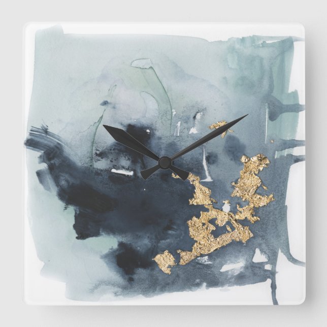 Cerulean och Guld Fyrkantig Klocka (Framsida)