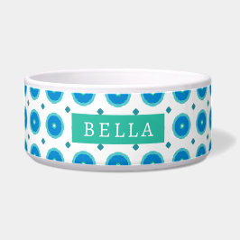 Cerulean Petal Beach Inspired Blommigt Pet Bowl