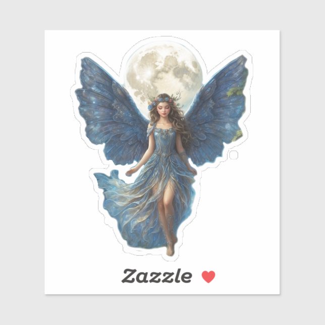 Cerulean Serenity Fairy - Sticker Cutout Klistermärken (Ark)