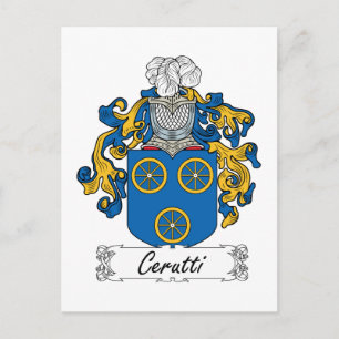 Cerutti Family Crest Vykort