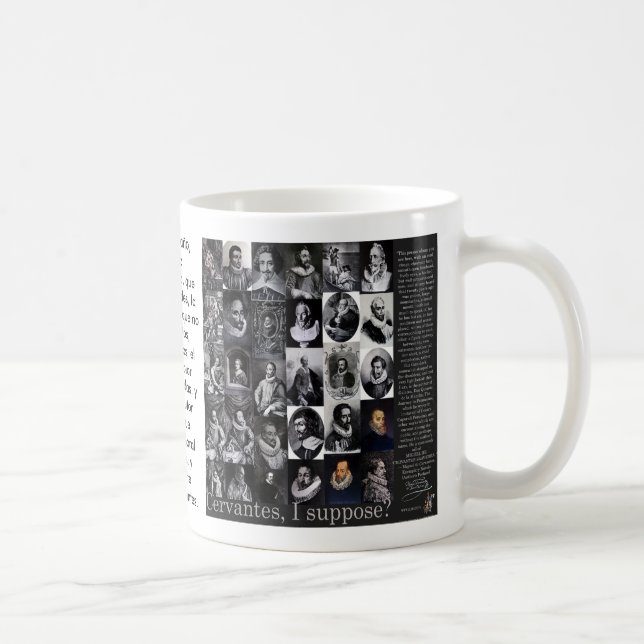 CERVANTES antar jag? - QUIXOTE för år Mug-400 taza Mugg (Höger)