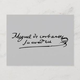 Cervantes Namnteckning Vykort