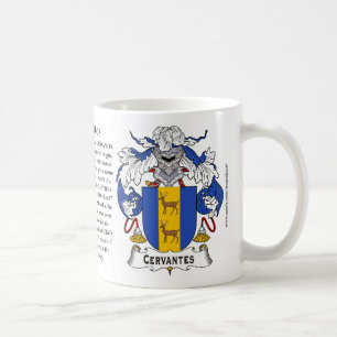Cervantes, ursprung, det menande och vapenskölden kaffemugg