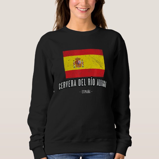 Cervera Del Ro Alhama Spain Es Flagga City - Bande T Shirt (Framsida)