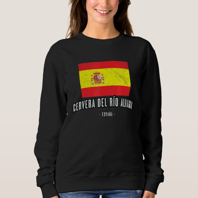 Cervera Del Ro Alhama Spanien Es Flagga City Bande T Shirt (Framsida)