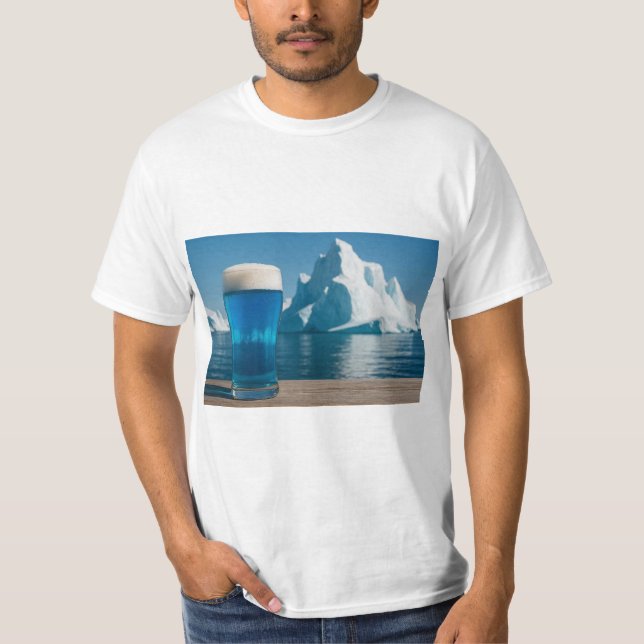 Cerveza Azul y Iceberg Japonés T Shirt (Framsida)