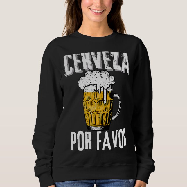 Cerveza Por Favor Distress som dricker Beer Fiesta T Shirt (Framsida)
