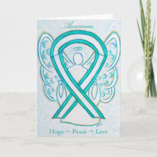 Cervical Cancer Awareness Angel Greeting Card Helgkort