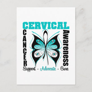 Cervical Cancer Awareness Butterfly Vykort