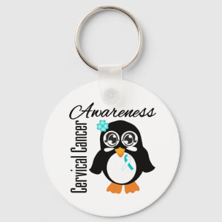 Cervical Cancer Awareness Penguin Nyckelring