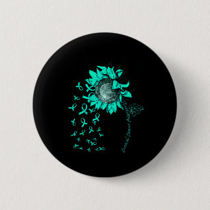 Cervical Cancer Awareness Solros Teal Ribbon Knapp