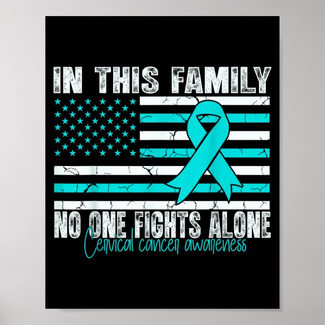 Cervical Cancer Awareness Women Men Cervical Cance Poster (Framsidan)