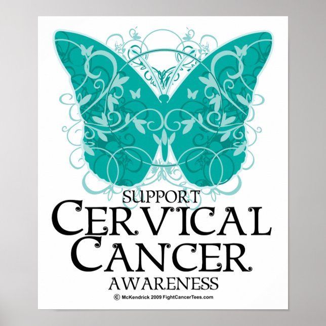 Cervical Cancer Butterfly Poster (Framsidan)
