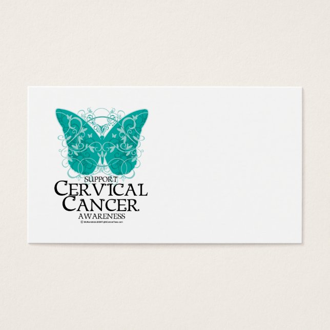 Cervical Cancer Butterfly Visitkort (Framsidan)
