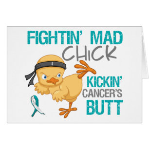 Cervical cancer för Fightin chick Hälsningskort