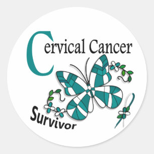 Cervical cancer för överlevande 6 runt klistermärke