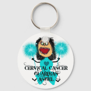 Cervical Cancer Guardian Angel Nyckelring