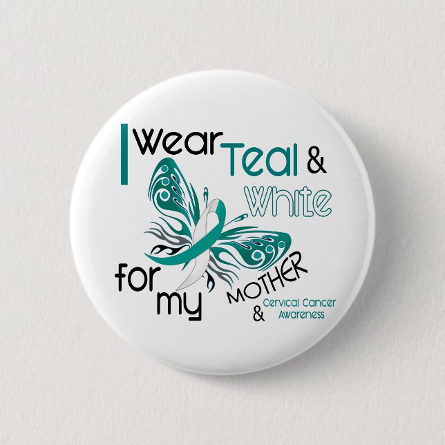 CERVICAL CANCER ha på sig jag krickavit för min Knapp (Framsida)