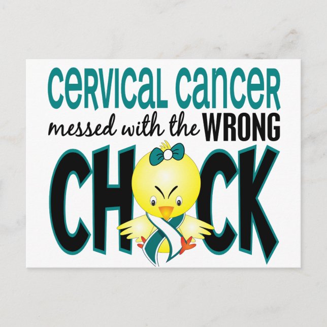 Cervical Cancer har fått fel Chick Vykort (Framsida)