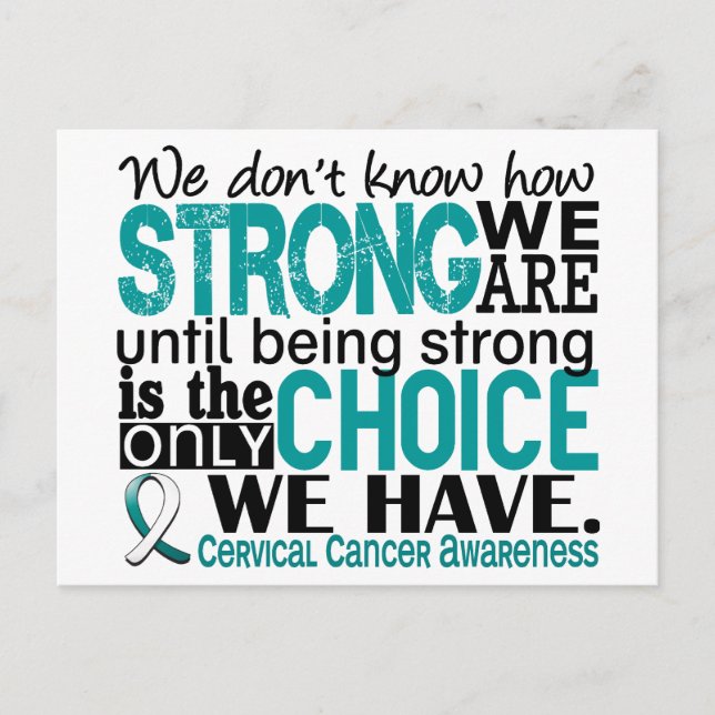 Cervical Cancer - hur starka vi är Vykort (Framsida)